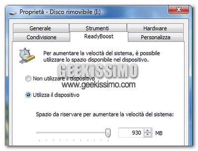 Windows Vista: come usare sempre ReadyBoost