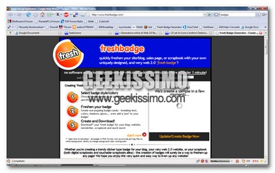 Fresh Badge Generator, crea bellissimi badge web 2.0 per siti/blog gratis