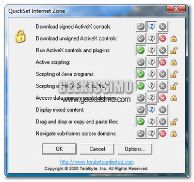 QuickSet Internet Zone, il NoScript per Internet Explorer