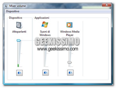 Windows Vista Review: il mixer del volume