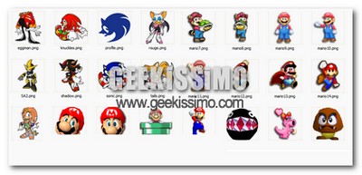 Set di icone gratuite di Super Mario e Sonic per tutti!