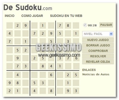 De Sudoku, giocare al sudoku on-line