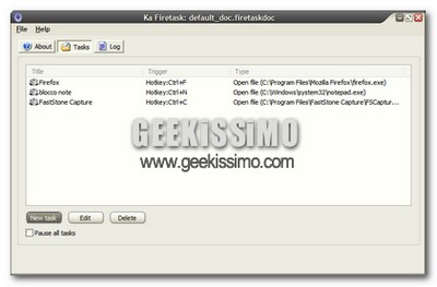 Ka Firetask, avviare programmi e file con combinazioni di tasti e tantissimo altro!