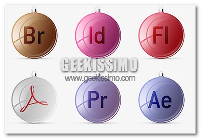 Set di icone natalizie gratuito per i prodotti Adobe CS3