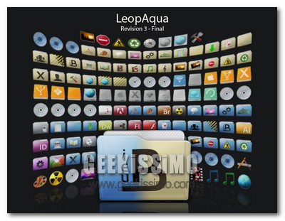 LeopAqua, splendido set di 135 icone gratuite in stile Mac OSX