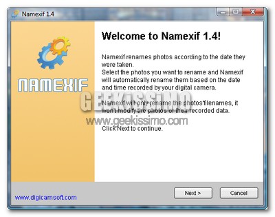 Namefix, rinominare le foto digitali con data ed ora in cui sono state scattate