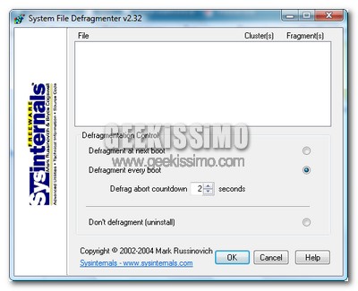 Come installare PageDefrag su Windows Vista