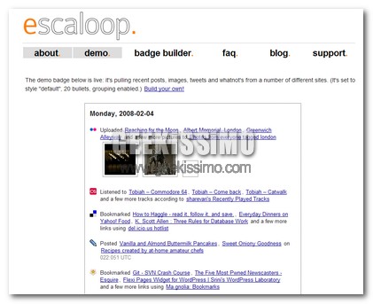 Escaloop: fino a 20 feed in un badge con pochi click