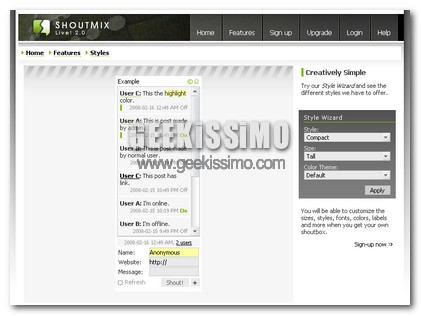 Creare una chatbox da inserire nel proprio blog con ShoutMix