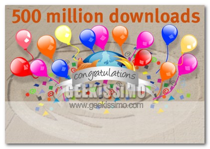 Firefox festeggia i 500 milioni di Downloads