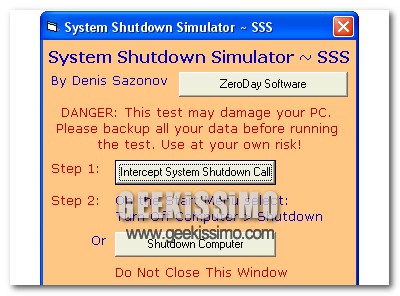 Testa i tuoi antivirus, firewall ed HIPS con System Shutdown Simulator!
