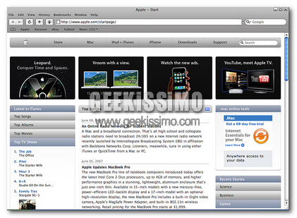 Apple rilascia Safari 3.1 per Mac e Windows