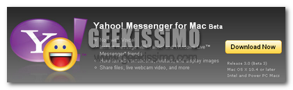 Disponibile Yahoo! Messenger beta 3 per Mac