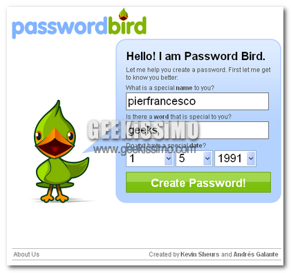 Creare password sicure e che si ricordano facilmente con Password Bird