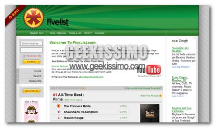 FiveList: innovativo servizio Web 2.0 per la creazione di sondaggi Online