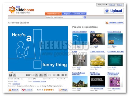 Inserire presentazioni Power Point in siti web con Slideboom