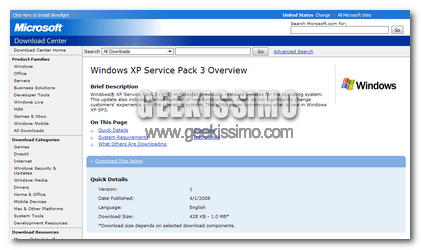 Microsoft rilascia oggi, come promesso, il Service Pack 3 di Windows XP