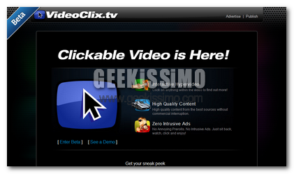 VideoClix.tv, Funzionale Servizio Web 2.0 per la Visione di Filmati Interattivi
