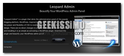 Leopard admin: rendiamo il pannello di wordpress simile al MAC OS X