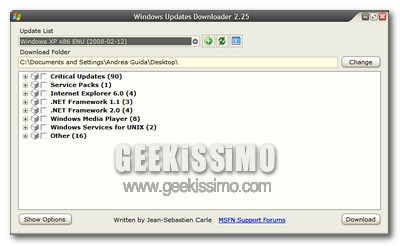 Windows Updates Downloader, come salvare gli aggiornamenti di Windows sull’hard disk