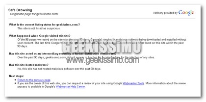 Google Anti-Malware ora con delle pagine di diagnosi