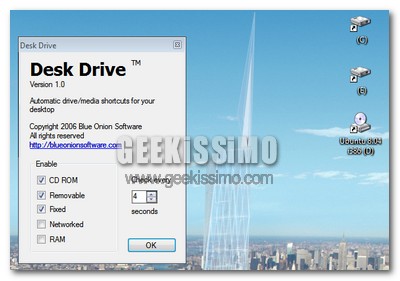 Desk Drive, visualizzare automaticamente le icone dei drive sul desktop
