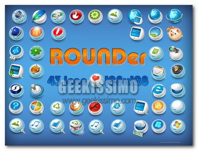 Rounder, splendido set di 43 icone per sistema e programmi