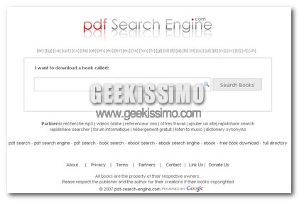 Pdf Search Engine motore di ricerca per PDF