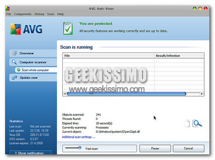 AVG Antivirus 8 con licenza gratuita fino a Dicembre