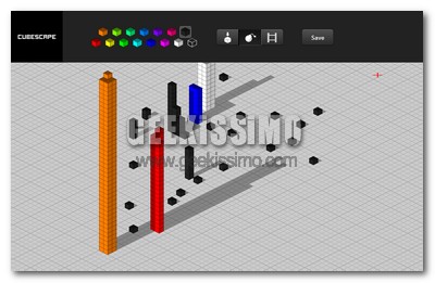 Cubescape, arte isometrica facile e veloce sul web