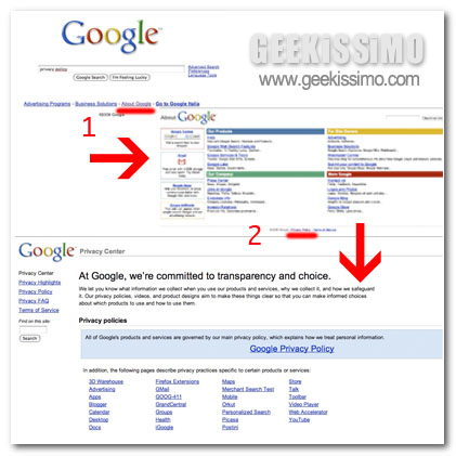 La home-page di Google è illegale?