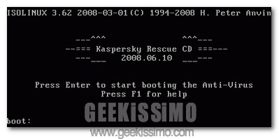 Kaspersky Rescue Disk, un nuovo disco gratuito di pronto soccorso per il PC
