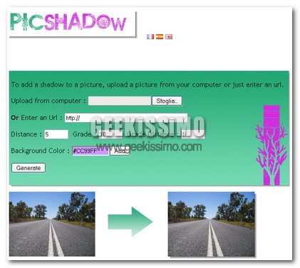 Picshadow ovvero come aggiungere un effetto ombra