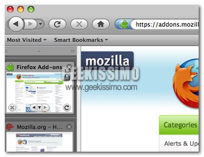 Spostiamo le schede nella sidebar di Firefox