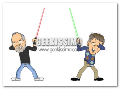 Bill Gates e Steve Jobs si affrontano…a suon di spade laser