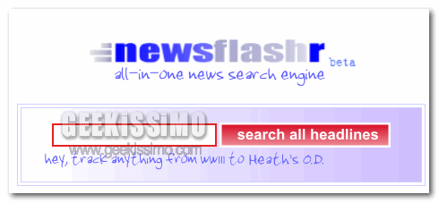 Andiamo in cerca di news con newsflashr, il motore di ricerca all-in-one