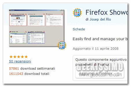 Firefox ShowCase, per un’intuitiva gestione delle schede in Firefox