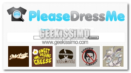PleaseDress.Me: Un motore di ricerca per T-Shirt