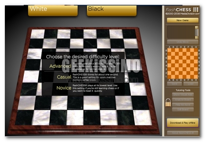 Spettacolare gioco di scacchi on-line