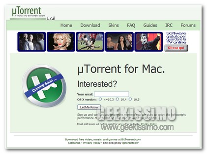 disponibile in download (p2p) il nuovo µTorrent per MAC!