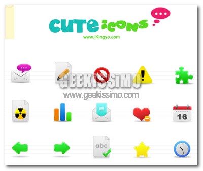 Cute Icons, ottimo set di icone gratuito