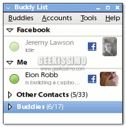 Pidgin, plugin per chattare con i contatti di FaceBook