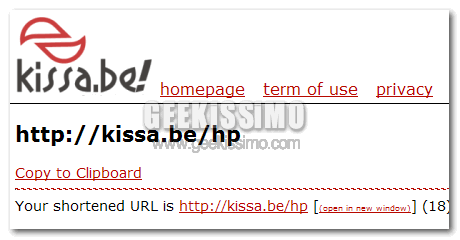 Accorciamo i nostri URL molto rapidamente con kissa.be