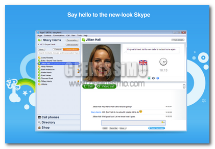 Ecco la nuova interfaccia grafica di Skype 4, disponibile in versione beta!