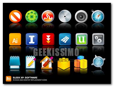Sleek XP, oltre 70 icone dedicate ai programmi