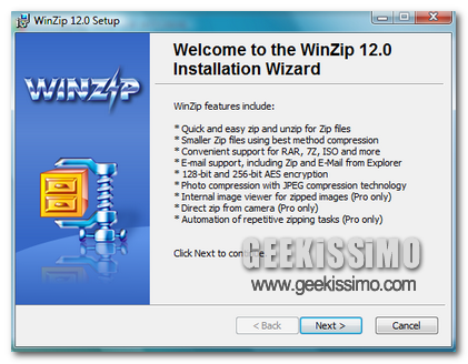 WinZip12, compressione reale di file JPEG