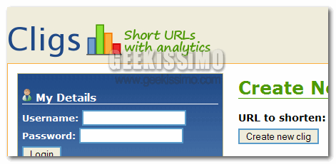 Cligs, accorciamo i nostri URLs osservando le loro statistiche