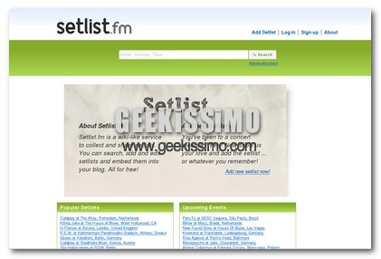 SetList.fm, le liste dei brani dei concerti di tutto il mondo!