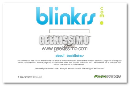 Blinkrs.com, per saperne di più sui backlink del nostro sito..