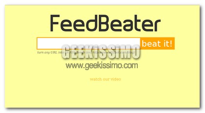 FeedBeater, come ricavare da qualsiasi indirizzo web un feed Rss!